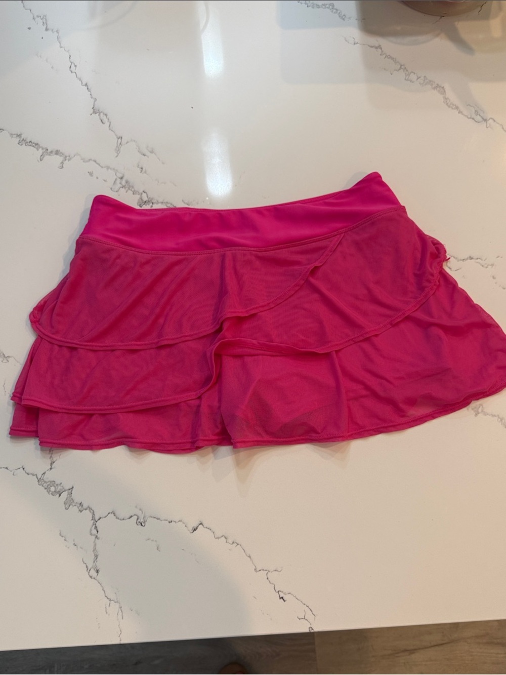 Women's Ruffled Tennis Skort - Hot Pink